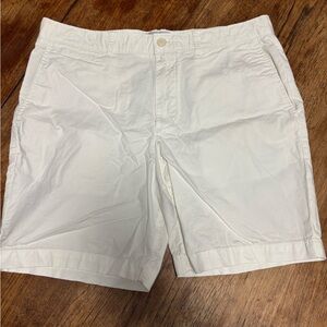 Original Penguin Men's Cream Flat Front Shorts